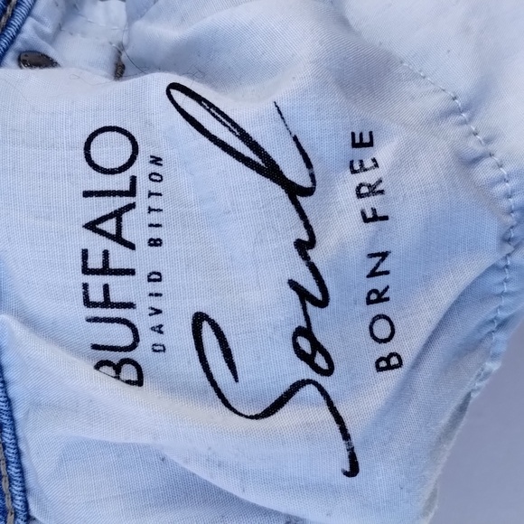 Buffalo David Bitton Jess Rip & Repair Mid-Rise Skinny Embroidered Rainbow Pockt - Picture 14 of 15